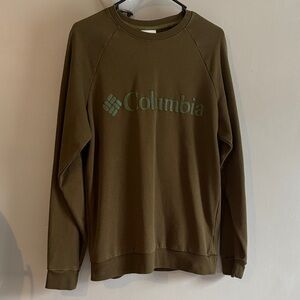 Columbia Men's Olive Crewneck Sweatshirt with Logo